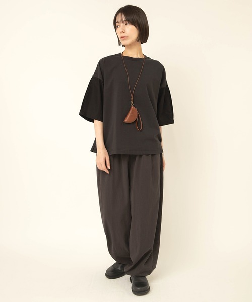 RNA-N(アールエヌエーエヌ)の「M2717 布帛コンビスクエアプルオーバー(Tシャツ/カットソー・レディース・グレー/テラコッタ/ブラック・FREE)」の13枚目の写真
