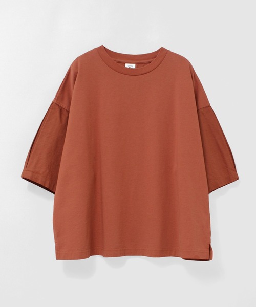 RNA-N(アールエヌエーエヌ)の「M2717 布帛コンビスクエアプルオーバー(Tシャツ/カットソー・レディース・グレー/テラコッタ/ブラック・FREE)」の10枚目の写真