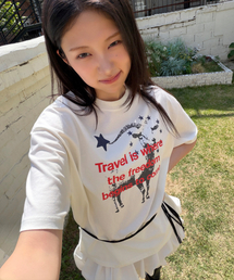 フリーダムピグメント半袖Tシャツクリーム