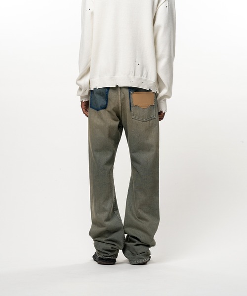 Maison MIHARA YASUHIRO(メゾンミハラヤスヒロ)の「Flared Denim Pants(デニムパンツ・メンズ・ライトブルー/インディゴブルー/ブラック・46/44)」の6枚目の写真