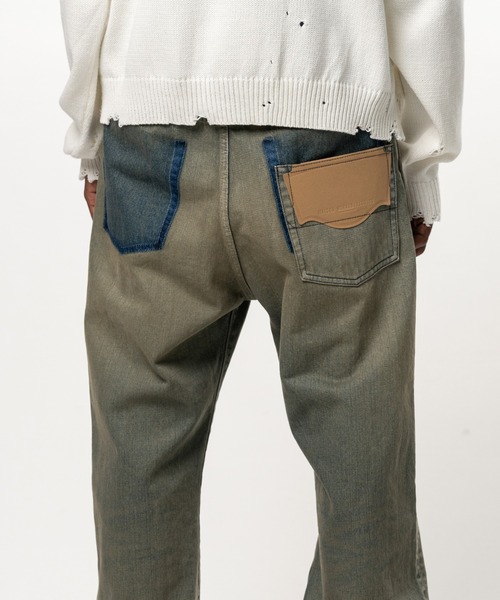 Maison MIHARA YASUHIRO(メゾンミハラヤスヒロ)の「Flared Denim Pants(デニムパンツ・メンズ・ライトブルー/インディゴブルー/ブラック・46/44)」の8枚目の写真
