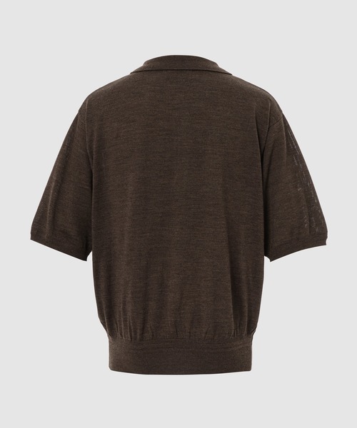 SUGARHILL(シュガーヒル)の「WOOL KNIT HALF SLEEVE POLO(その他トップス・メンズ・ブラウン系その他/サックスブルー/ワインレッド・2)」の4枚目の写真