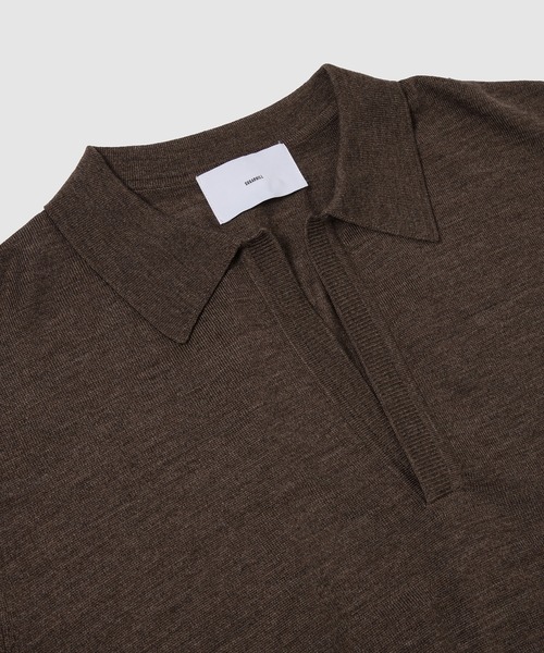 SUGARHILL(シュガーヒル)の「WOOL KNIT HALF SLEEVE POLO(その他トップス・メンズ・ブラウン系その他/サックスブルー/ワインレッド・2)」の5枚目の写真