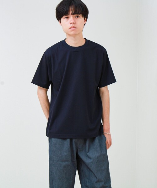 GLOSTER（グロスター）の「【接触冷感で快適】アイスカノコ クルーネックTEE（Tシャツ/カットソー・メンズ・グレイッシュブルー/グレイッシュベージュ/ダークネイビー・S/L/M）」の7枚目の写真