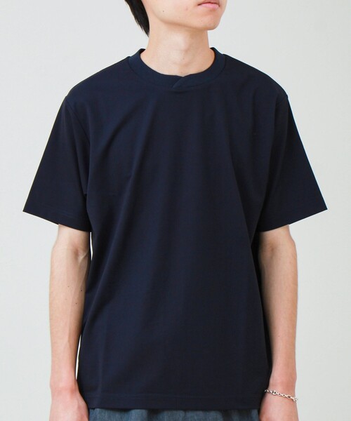 GLOSTER（グロスター）の「【接触冷感で快適】アイスカノコ クルーネックTEE（Tシャツ/カットソー・メンズ・グレイッシュブルー/グレイッシュベージュ/ダークネイビー・S/L/M）」の6枚目の写真