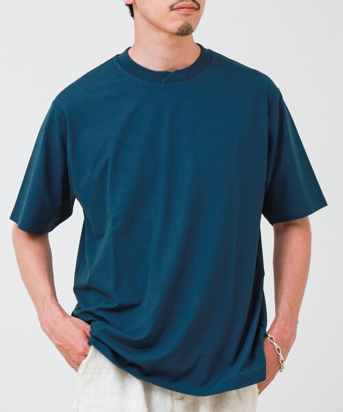 GLOSTER（グロスター）の「【接触冷感で快適】アイスカノコ クルーネックTEE（Tシャツ/カットソー・メンズ・グレイッシュブルー/グレイッシュベージュ/ダークネイビー・S/L/M）」の21枚目の写真