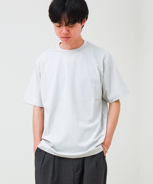GLOSTER（グロスター）の「【接触冷感で快適】アイスカノコ クルーネックTEE（Tシャツ/カットソー・メンズ・グレイッシュブルー/グレイッシュベージュ/ダークネイビー・S/L/M）」の16枚目の写真