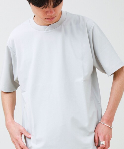 GLOSTER（グロスター）の「【接触冷感で快適】アイスカノコ クルーネックTEE（Tシャツ/カットソー・メンズ・グレイッシュブルー/グレイッシュベージュ/ダークネイビー・S/L/M）」の13枚目の写真