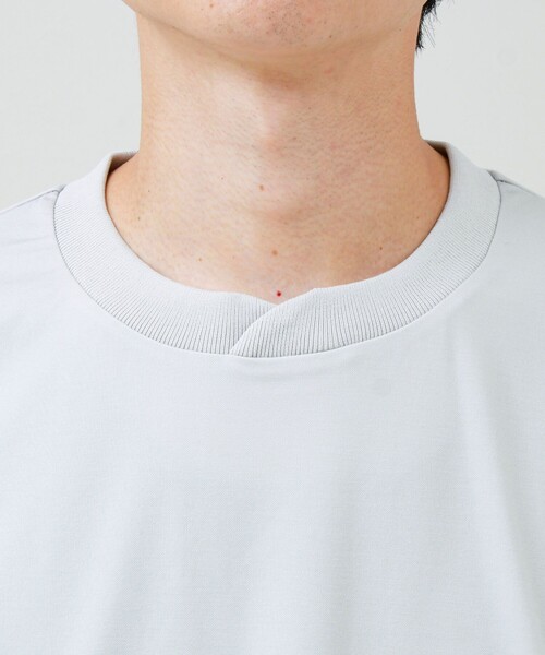 GLOSTER（グロスター）の「【接触冷感で快適】アイスカノコ クルーネックTEE（Tシャツ/カットソー・メンズ・グレイッシュブルー/グレイッシュベージュ/ダークネイビー・S/L/M）」の12枚目の写真