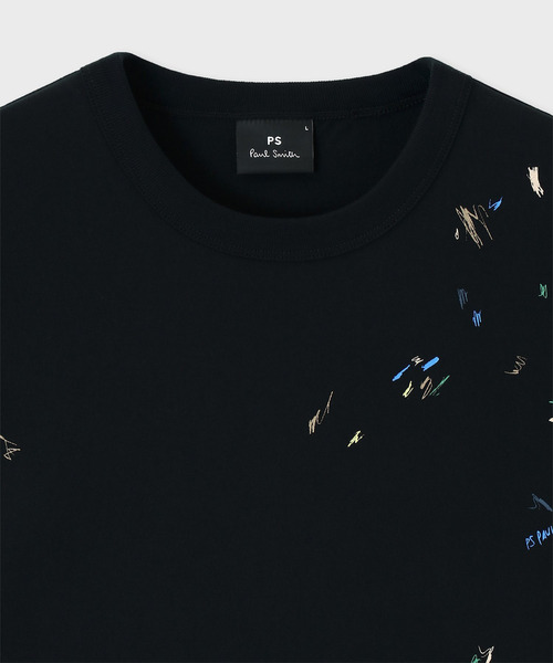 PS Paul Smith(ピーエスポールスミス)の「"Scribble Print" 半袖Tシャツ / 262506 220X(Tシャツ/カットソー・メンズ・ブラック/ホワイト・X-LARGE/LARGE/MEDIUM)」の8枚目の写真
