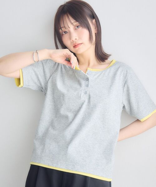 RETRO GIRL(レトロガール)の「フェイクレイヤードカットソー(Tシャツ/カットソー・レディース・ライトグレー/ナチュラル/ブルー・FREE)」の9枚目の写真