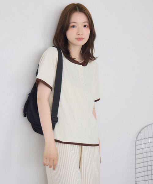 RETRO GIRL(レトロガール)の「フェイクレイヤードカットソー(Tシャツ/カットソー・レディース・ライトグレー/ナチュラル/ブルー・FREE)」の11枚目の写真