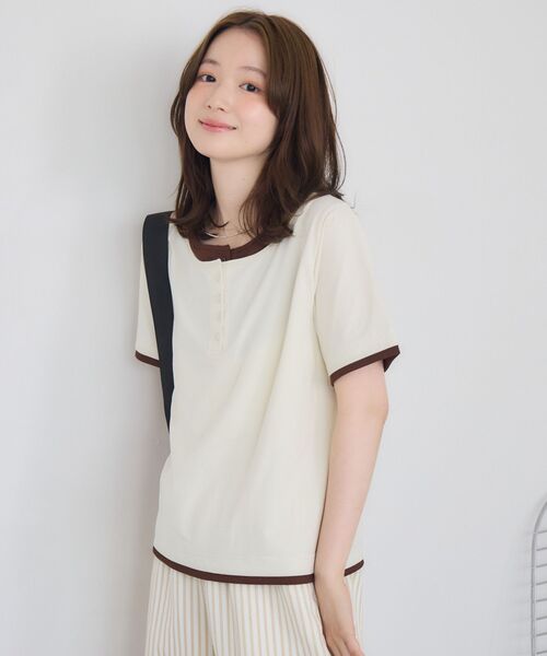 RETRO GIRL(レトロガール)の「フェイクレイヤードカットソー(Tシャツ/カットソー・レディース・ライトグレー/ナチュラル/ブルー・FREE)」の13枚目の写真