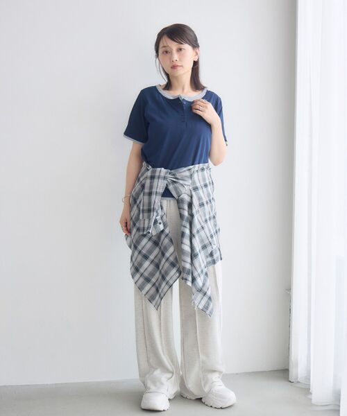 RETRO GIRL(レトロガール)の「フェイクレイヤードカットソー(Tシャツ/カットソー・レディース・ライトグレー/ナチュラル/ブルー・FREE)」の20枚目の写真