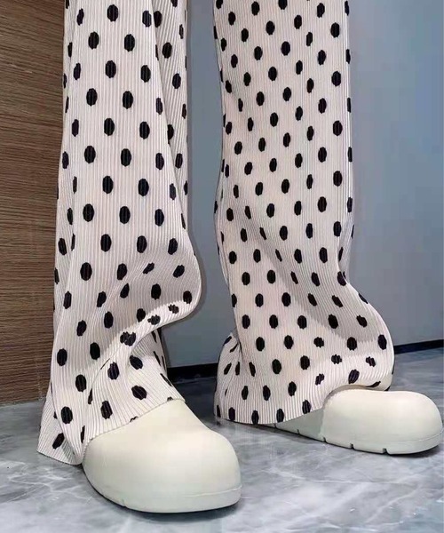 CANVAS+(キャンバスプラス)の「【CANVAS+】ドット柄リラックスプリーツパンツ(その他パンツ・レディース・ブラック/ミント/ピンク/ホワイト・M)」の8枚目の写真
