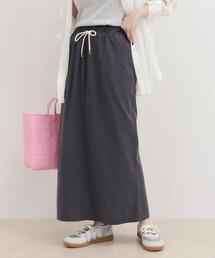 リネン混ウエストレイヤードスカート