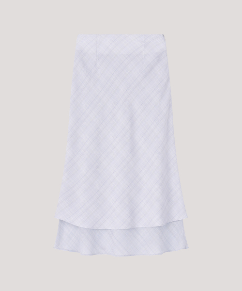 THE LILLE（ザ リル）の「Check Double Skirt_Skyblue（スカート・レディース・その他・MEDIUM/SMALL）」の2枚目の写真