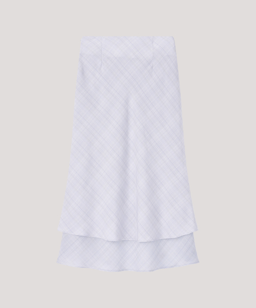 THE LILLE（ザ リル）の「Check Double Skirt_Skyblue（スカート・レディース・その他・MEDIUM/SMALL）」の3枚目の写真