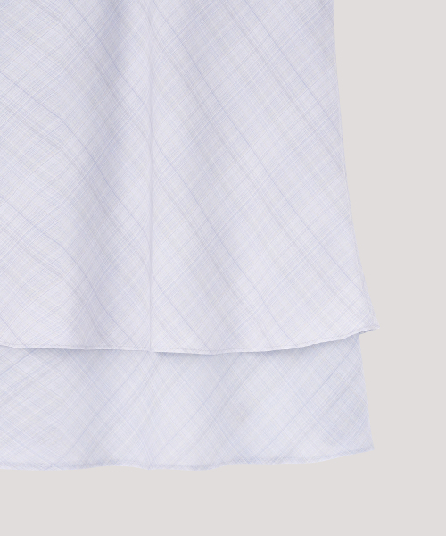 THE LILLE（ザ リル）の「Check Double Skirt_Skyblue（スカート・レディース・その他・MEDIUM/SMALL）」の4枚目の写真