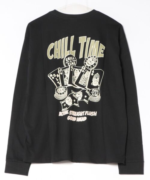 KRIFF MAYER（クリフメイヤー）の「チルタイムロンT(ポーカー)（Tシャツ/カットソー・メンズ・グレー/ブルー/オリーブ/オフホワイト/ブラック・MEDIUM/X-LARGE/LARGE）」の6枚目の写真