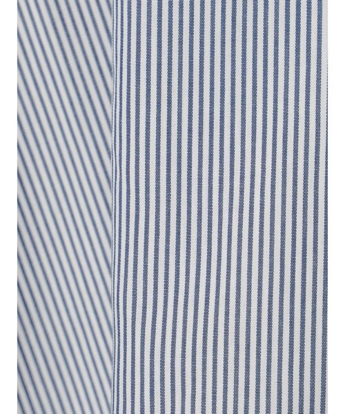 mizuiroind(ミズイロインド)の「mizuiro ind ストライプノーカラーバルーンプルオーバー(シャツ/ブラウス・レディース・ネイビー/ブルー・FREE)」の5枚目の写真