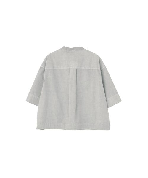 MHL.(エムエイチエル)の「CARBON DYED COTTON POPLIN(シャツ/ブラウス・レディース・グレー・1/2)」の5枚目の写真
