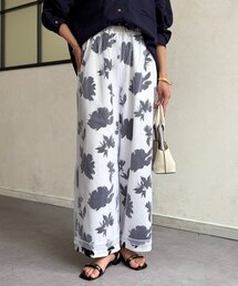 Chez toi | ぼかしフラワー×チュールレイヤーパンツ(その他パンツ)