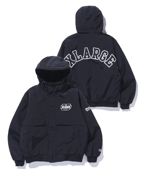 XLARGE(エクストララージ)の「NYLON PUFFER JACKET(ブルゾン・メンズ・ネイビー/ブラック/オリーブ/カモフラージュ・L/S/M/XL)」の1枚目の写真