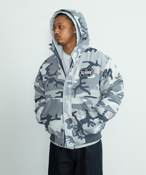 XLARGE(エクストララージ)の「NYLON PUFFER JACKET(ブルゾン・メンズ・ネイビー/ブラック/オリーブ/カモフラージュ・L/S/M/XL)」の9枚目の写真