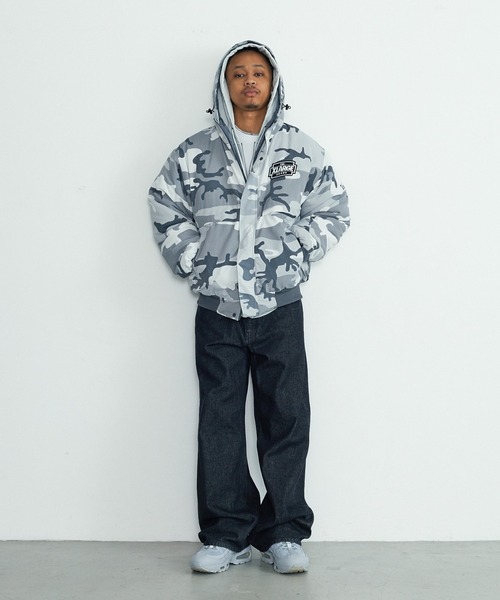 XLARGE(エクストララージ)の「NYLON PUFFER JACKET(ブルゾン・メンズ・ネイビー/ブラック/オリーブ/カモフラージュ・L/S/M/XL)」の10枚目の写真