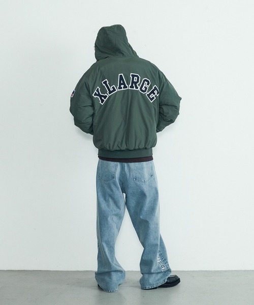 XLARGE(エクストララージ)の「NYLON PUFFER JACKET(ブルゾン・メンズ・ネイビー/ブラック/オリーブ/カモフラージュ・L/S/M/XL)」の14枚目の写真