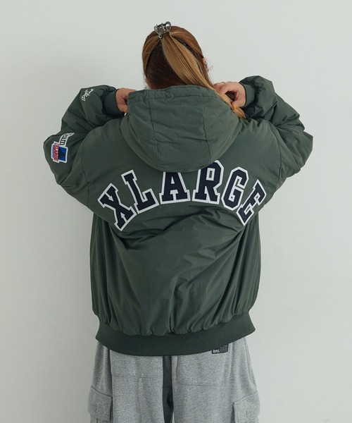 XLARGE(エクストララージ)の「NYLON PUFFER JACKET(ブルゾン・メンズ・ネイビー/ブラック/オリーブ/カモフラージュ・L/S/M/XL)」の16枚目の写真