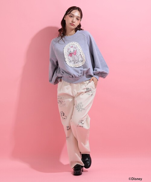 mmts(マミタス)の「おしゃれキャット / チノ パンツ(その他パンツ・レディース・ベージュ/ホワイト・ONE SIZE)」の5枚目の写真