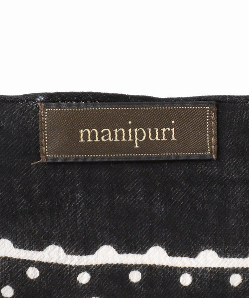 manipuri(マニプリ)の「manipuri マニプリ インドストール Tradition 120x120cm(ストール/ショール・レディース・ブラック・FREE)」の14枚目の写真