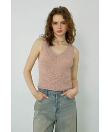 ALEXIA STAM | V Neck Summer Knit Top/Vネックサマーニット(ニット/セーター)