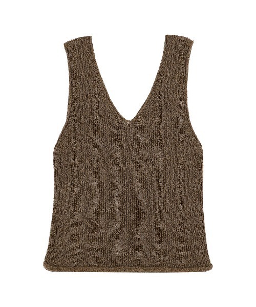 ALEXIA STAM（アリシアスタン）の「V Neck Summer Knit Top/Vネックサマーニット（ニット/セーター・レディース・ホワイト/ブラウン/ピンク・M/S）」の19枚目の写真