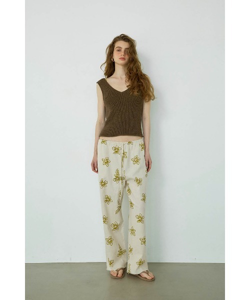 ALEXIA STAM（アリシアスタン）の「V Neck Summer Knit Top/Vネックサマーニット（ニット/セーター・レディース・ホワイト/ブラウン/ピンク・M/S）」の8枚目の写真