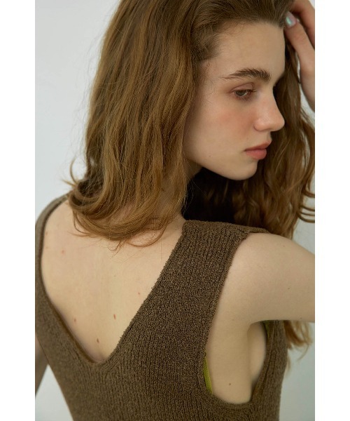 ALEXIA STAM（アリシアスタン）の「V Neck Summer Knit Top/Vネックサマーニット（ニット/セーター・レディース・ホワイト/ブラウン/ピンク・M/S）」の10枚目の写真