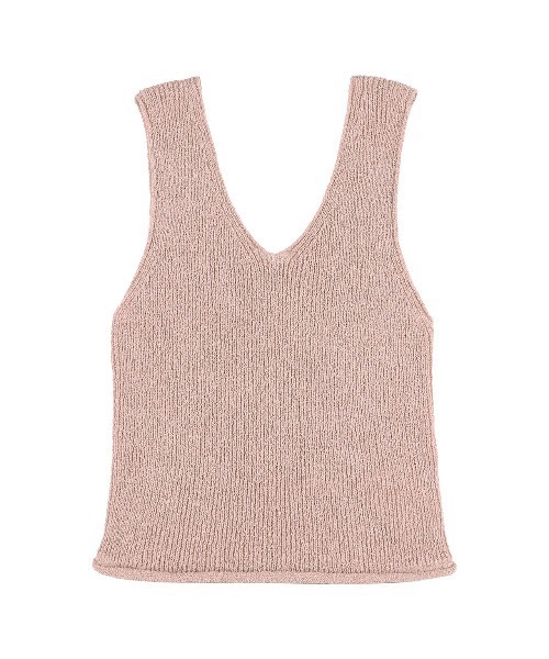 ALEXIA STAM（アリシアスタン）の「V Neck Summer Knit Top/Vネックサマーニット（ニット/セーター・レディース・ホワイト/ブラウン/ピンク・M/S）」の22枚目の写真