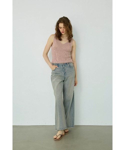ALEXIA STAM（アリシアスタン）の「V Neck Summer Knit Top/Vネックサマーニット（ニット/セーター・レディース・ホワイト/ブラウン/ピンク・M/S）」の12枚目の写真
