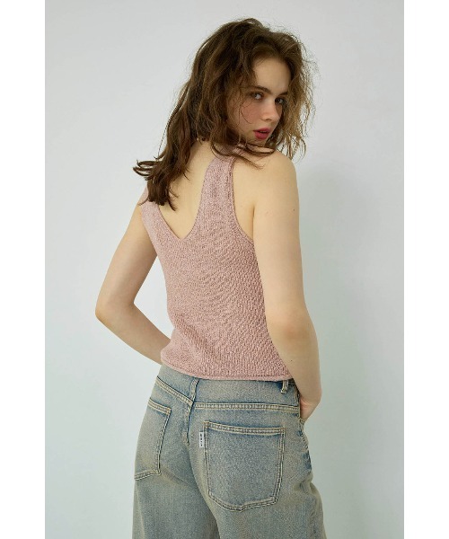 ALEXIA STAM（アリシアスタン）の「V Neck Summer Knit Top/Vネックサマーニット（ニット/セーター・レディース・ホワイト/ブラウン/ピンク・M/S）」の15枚目の写真