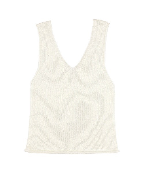 ALEXIA STAM（アリシアスタン）の「V Neck Summer Knit Top/Vネックサマーニット（ニット/セーター・レディース・ホワイト/ブラウン/ピンク・M/S）」の16枚目の写真