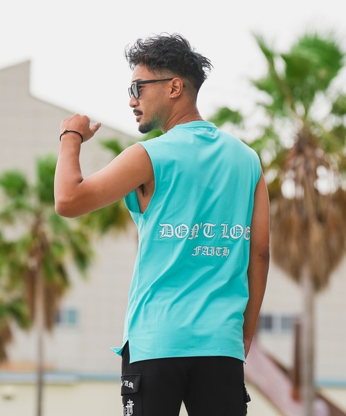 adamsJUGGLER(アダムスジャグラー)の「RTEG S.Cノースリーブ(タンクトップ・メンズ・ターコイズブルー/ピンク/オレンジ・M/L/XL)」の2枚目の写真