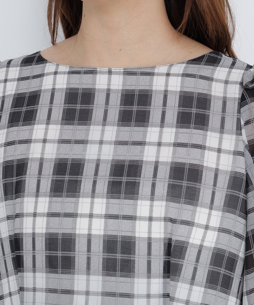 NATURAL BEAUTY BASIC(ナチュラルビューティーベーシック)の「オータムチェックペプラム(シャツ/ブラウス・レディース・ブラウン系その他/ブラック系その他2・フリ-)」の12枚目の写真