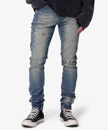 mnml/ミニマル/SKINNY CRYSTAL DENIM WASHD