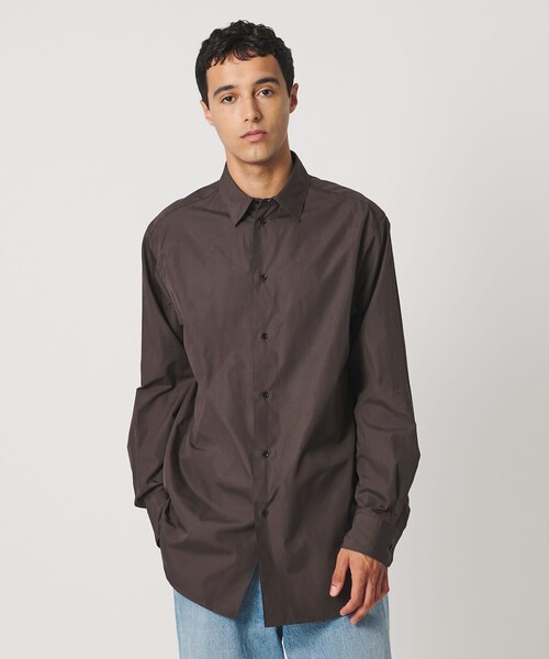 LOEFF(ロエフ)の「<LOEFF>コットン ブロード レギュラーカラー シャツ MENS(シャツ/ブラウス・メンズ・ホワイト/ブラウン系/ライトブルー・2/1)」の1枚目の写真