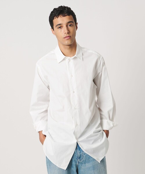 LOEFF(ロエフ)の「<LOEFF>コットン ブロード レギュラーカラー シャツ MENS(シャツ/ブラウス・メンズ・ホワイト/ブラウン系/ライトブルー・2/1)」の4枚目の写真