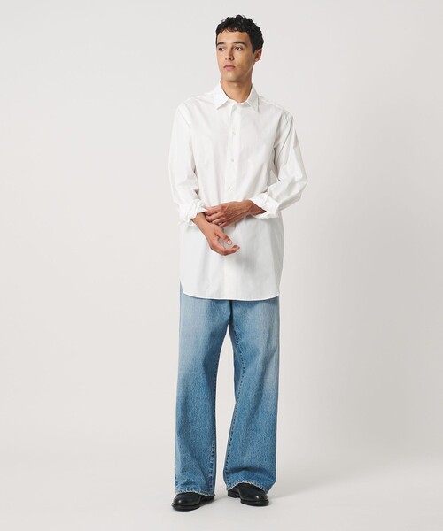 LOEFF(ロエフ)の「<LOEFF>コットン ブロード レギュラーカラー シャツ MENS(シャツ/ブラウス・メンズ・ホワイト/ブラウン系/ライトブルー・2/1)」の6枚目の写真