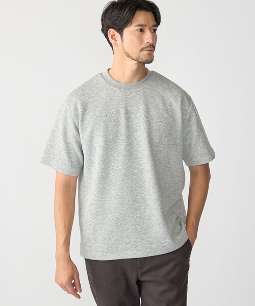 SHIPS(シップス)の「SHIPS: 膨れジャカード ヘリンボーン ショートスリーブ Tシャツ(Tシャツ/カットソー・メンズ・ネイビー/グレー/ホワイト・X-LARGE/LARGE/MEDIUM/SMALL)」の8枚目の写真