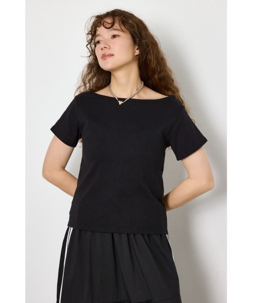 RODEO CROWNS WIDE BOWL(ロデオクラウンズワイドボウル)の「マルチWAYドレープTシャツ(Tシャツ/カットソー・レディース・オフホワイト/ブラック/グリーン系その他/ブラウン・FREE)」の2枚目の写真